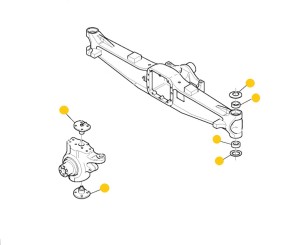 Zestaw naprawczy zwrotnicy Komatsu WB97s-2