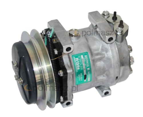 Sanden SD7H13 model 8948. Kompresor klimatyzacji do Komatsu WA200-6, WA200pz-6, WA250-6, WA250pz-6, WA270-8, WA320-6, WA320pz-6, WA380-6, WA380-8, WA430-6, WA450-6, WA470-6, WA470-8, WA480-6. Wysyłka w 2-3 dni.
