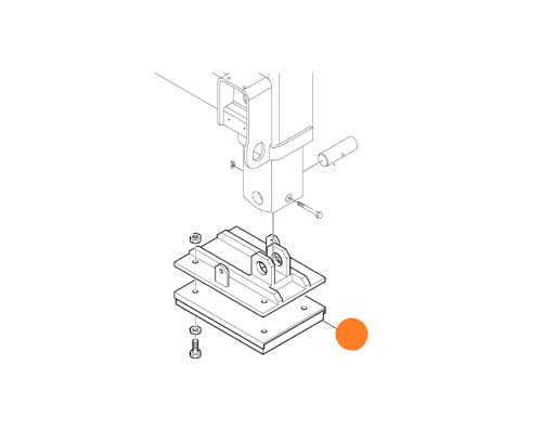 42N-46-11430 stopa gumowa do Komatsu WB93 WB97-4798