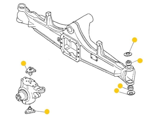 Zestaw naprawczy zwrotnicy Komatsu WB97r-2-4844